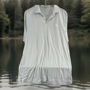 Peter Millar Men’s Polo Mint‎ Green Polyester Blend Large Summer Lightweight